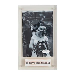 Mud Pie Acrylic Wedding Picture Frame