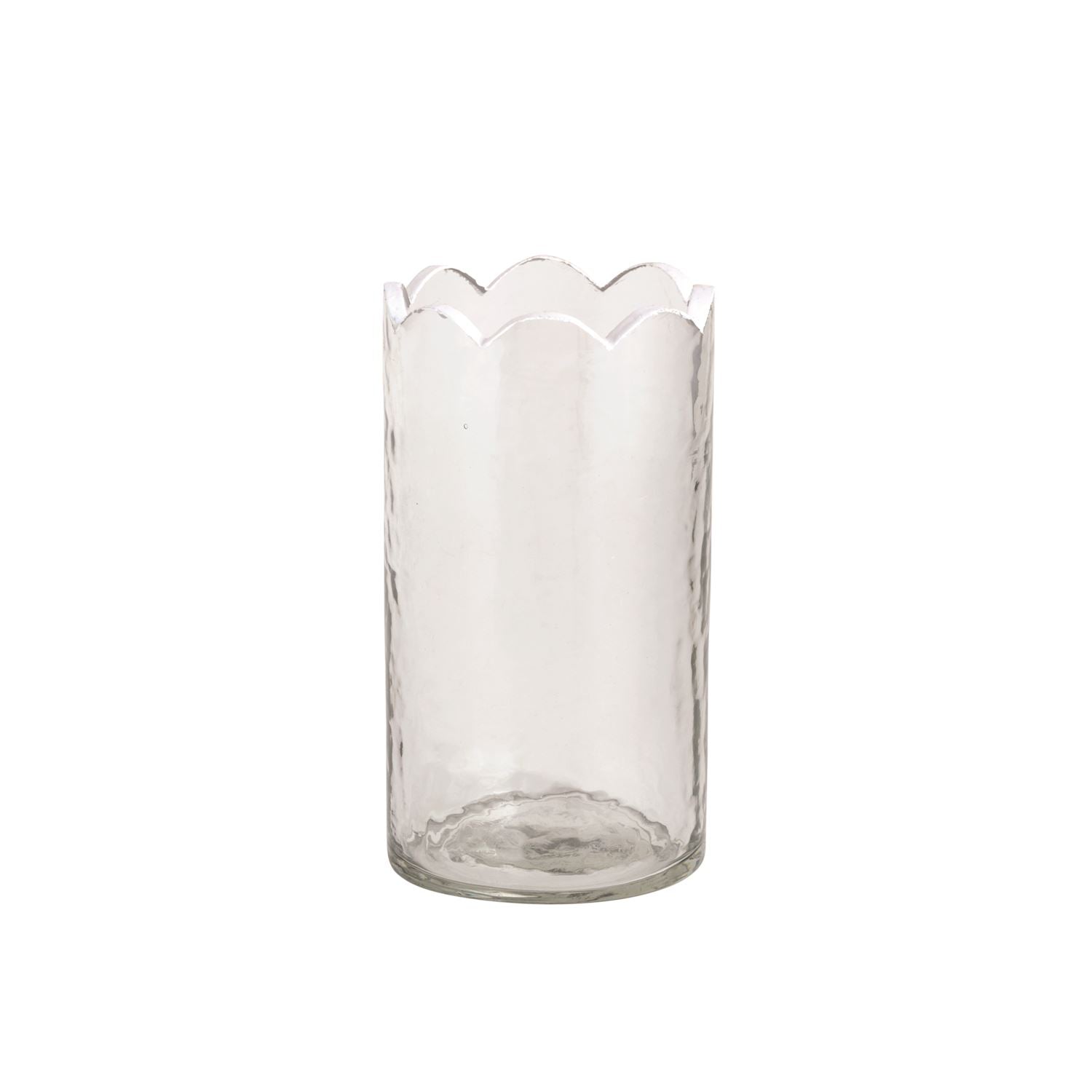 Mud Pie Scalloped Glass Bud Vases