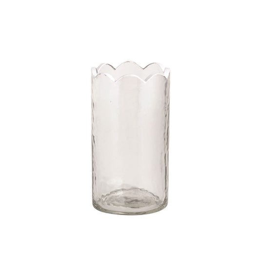 Mud Pie Scalloped Glass Bud Vases