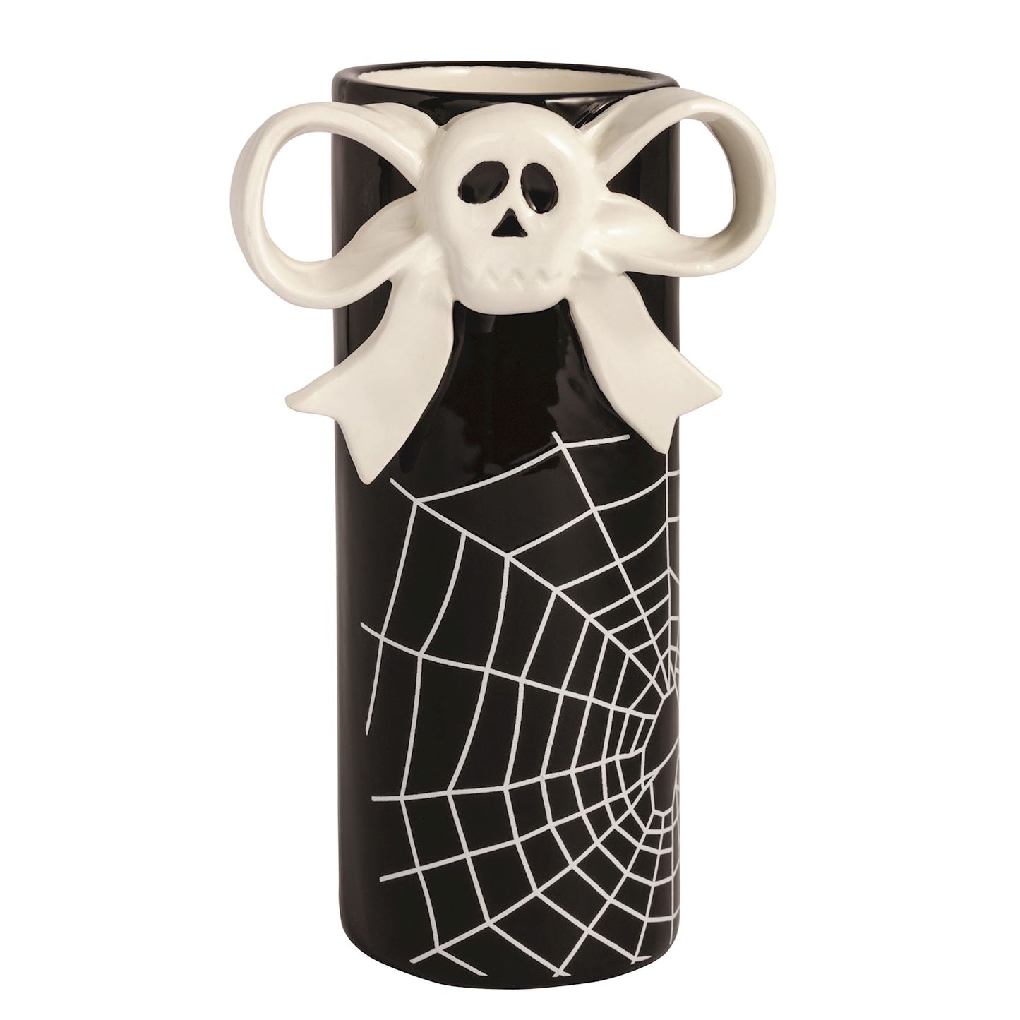 Mud Pie Skull Bow Stem Vase