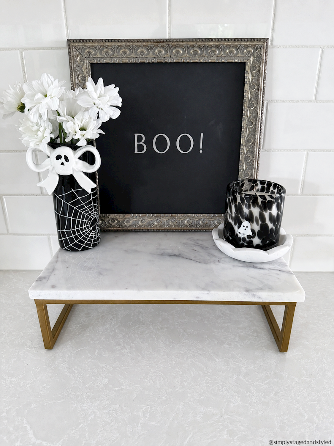 Mud Pie Skull Bow Stem Vase
