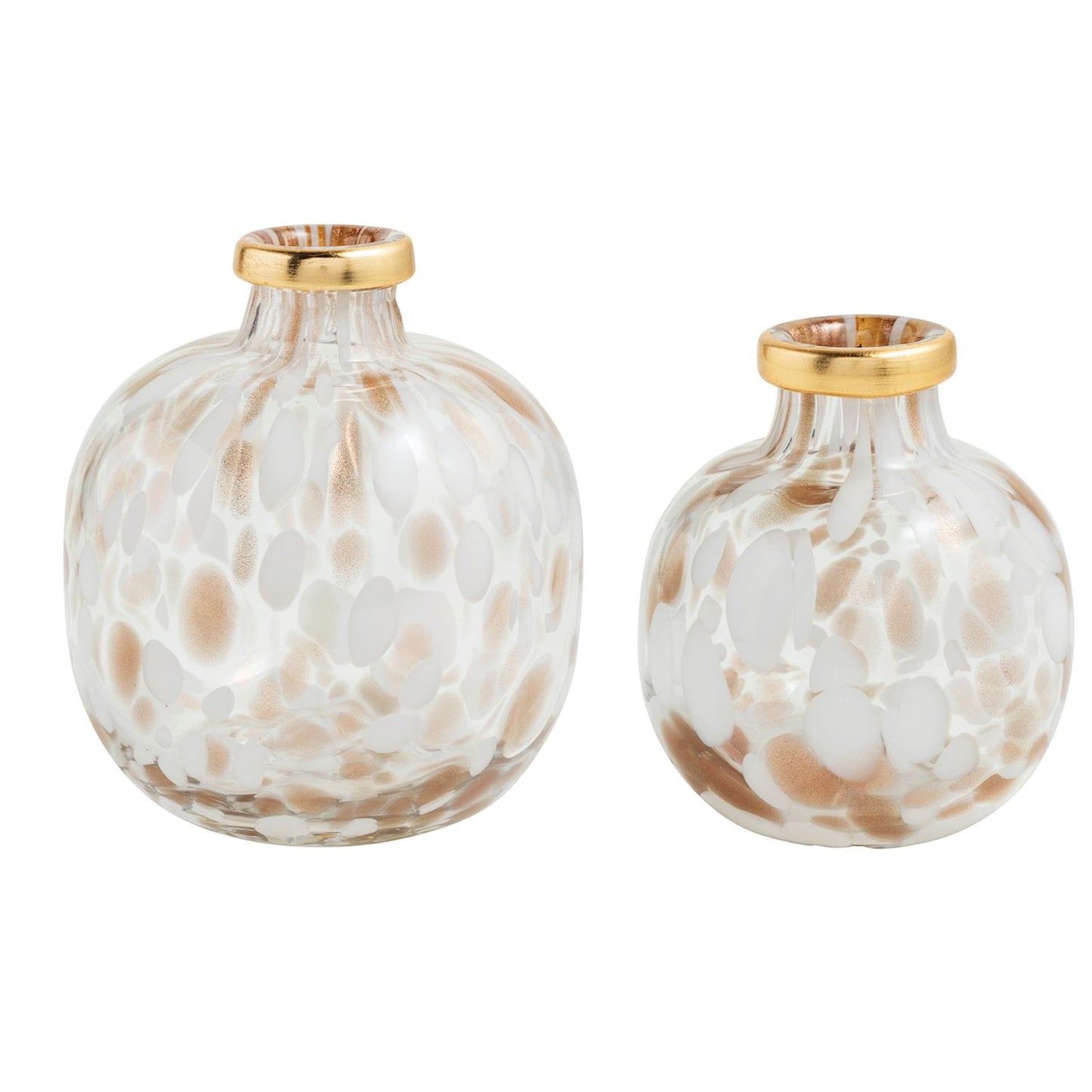 Mud Pie Gold Tortoise Glass Vase