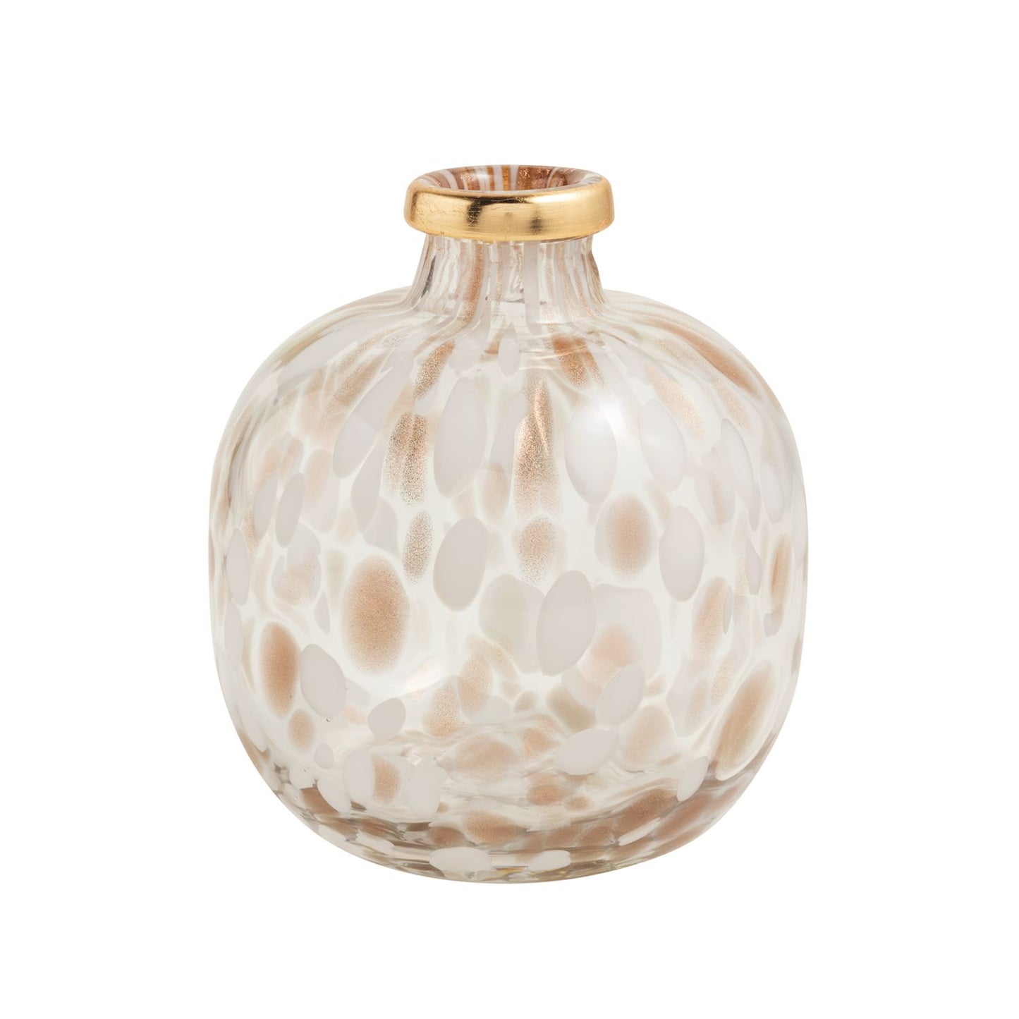 Mud Pie Gold Tortoise Glass Vase
