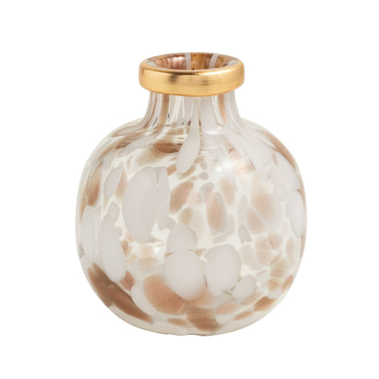 Mud Pie Gold Tortoise Glass Vase