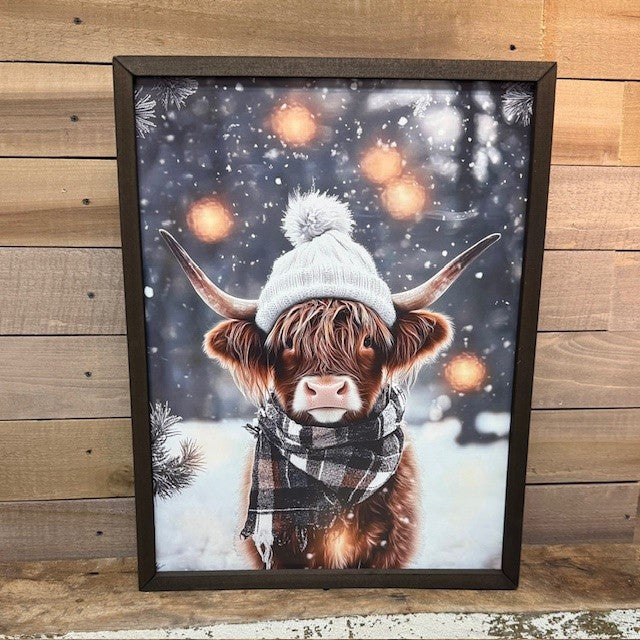 Highland Winter Portrait Box Frame