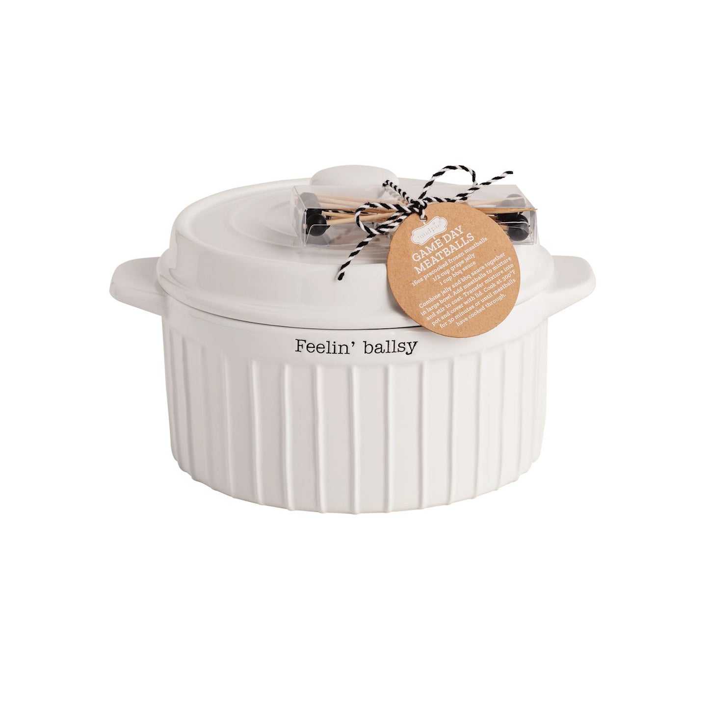Mud Pie Meatball Dish & Toothpick Set