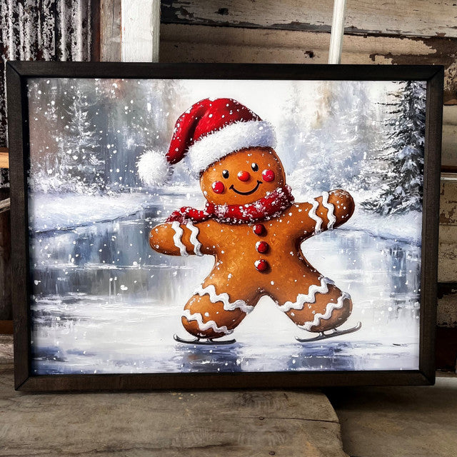 Gingerbread Cookie Skating Box Frame