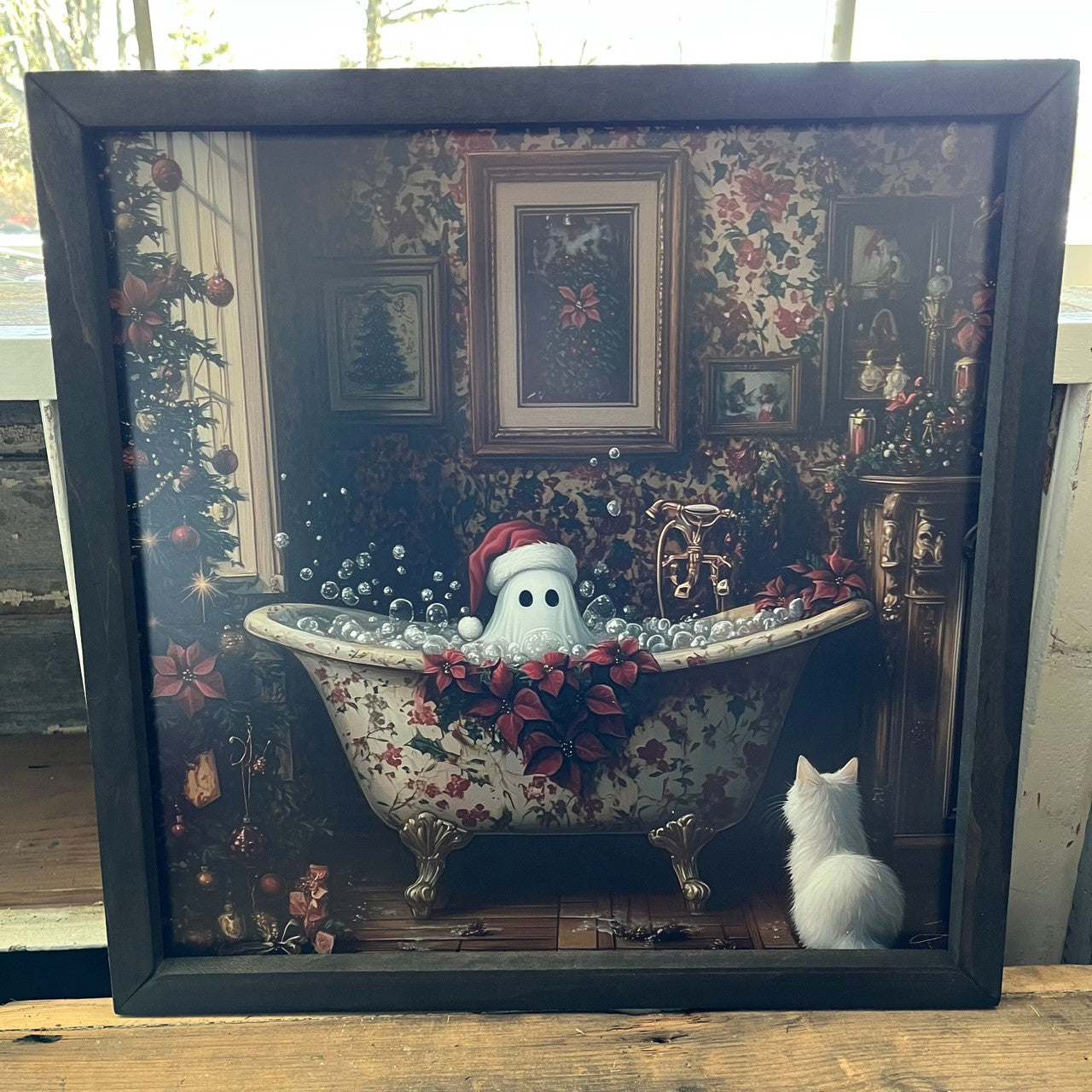 Vintage Christmas Tub Box Frame- 12x12