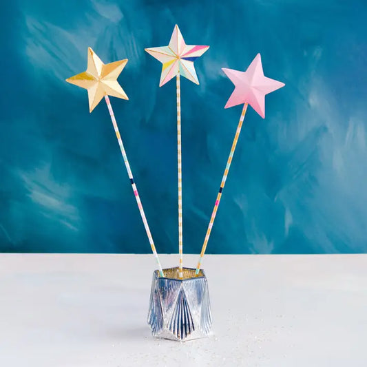 Glitterville Rainbow 18.5" Papermache & Wood Wand