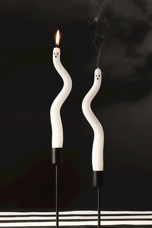 Mud Pie Ghost Taper Candle Set