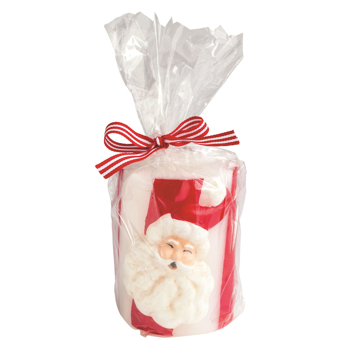Mud Pie Santa Whimsy Christmas Pillar Candle