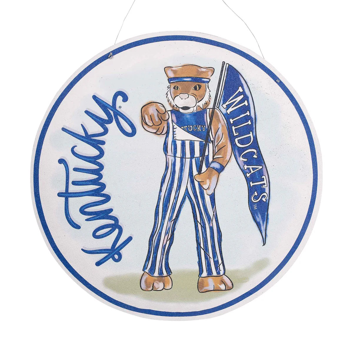 Kentucky Mascot/Retro Burlee Wall Or Door Hanger