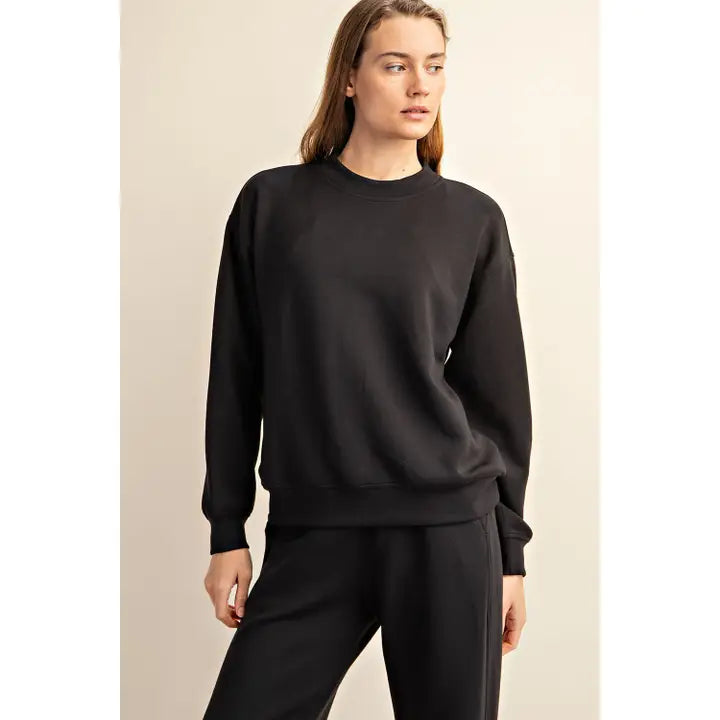 Modal Scuba Mock Neck Pullover