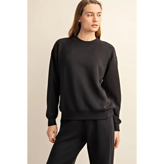 Modal Scuba Mock Neck Pullover