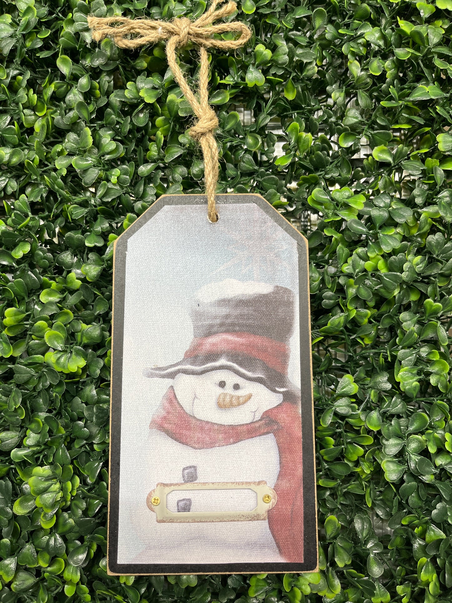 Large Snowman Tag Ornament
