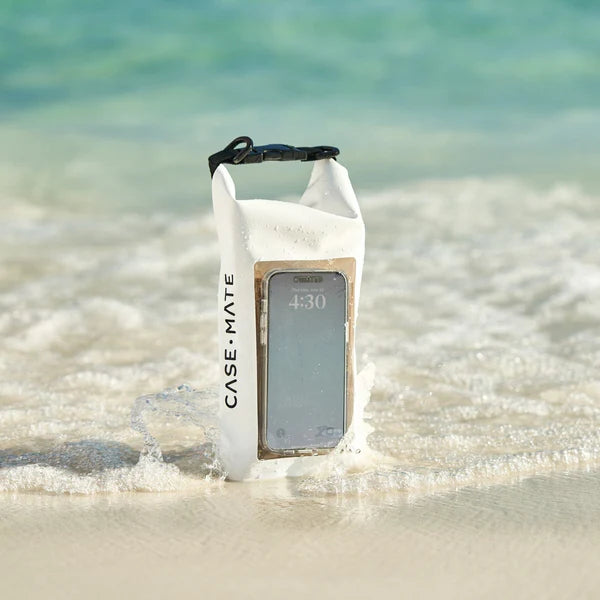 Case Mate Waterproof 2L Phone Dry Bag- White/Black