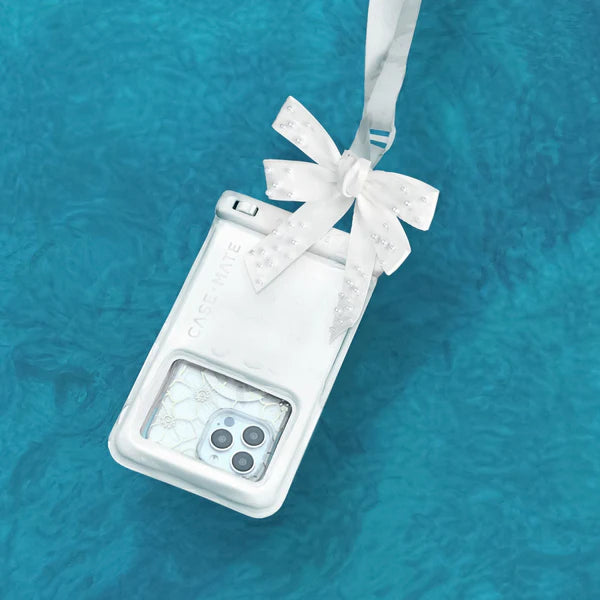 Case Mate Large Waterproof Floating Bow Pouch- Ivory Pearl