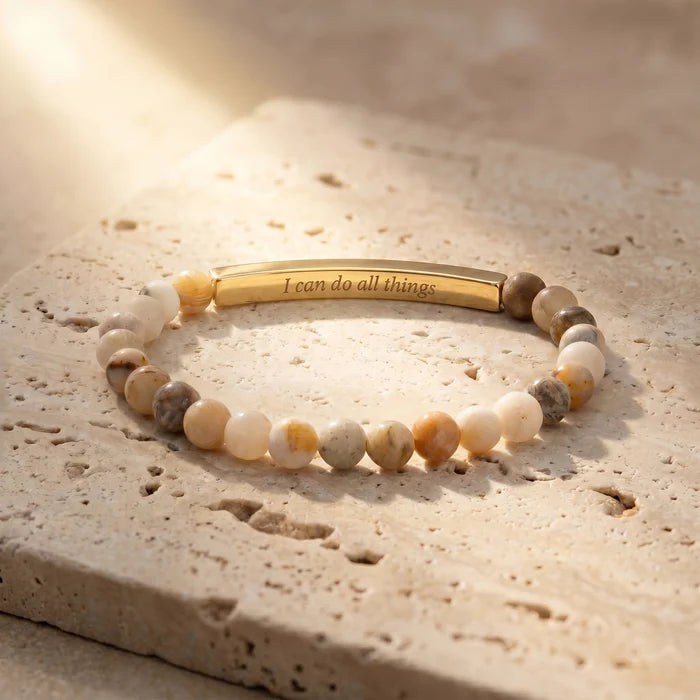 Secret Message Stone Bracelets- I Can Do All Things