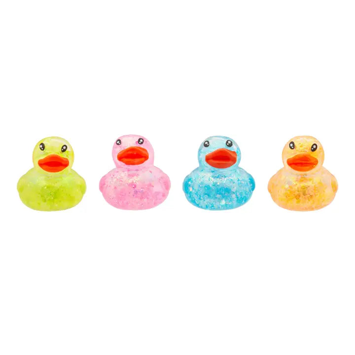 Squishy Glitter Ducks Toy- Pack of 4