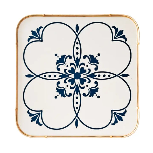 VIP White Floral Tile Wall Decor