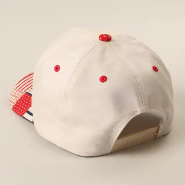 One Nation Under God Embroidered Patchwork Brim Trucker Hat