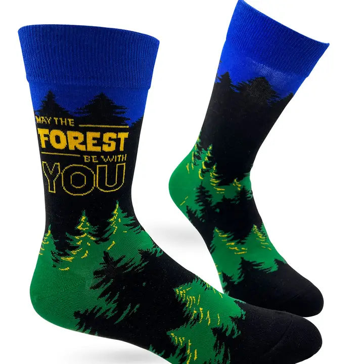 May the Forest Be with You Men's Novelty Crew Socks