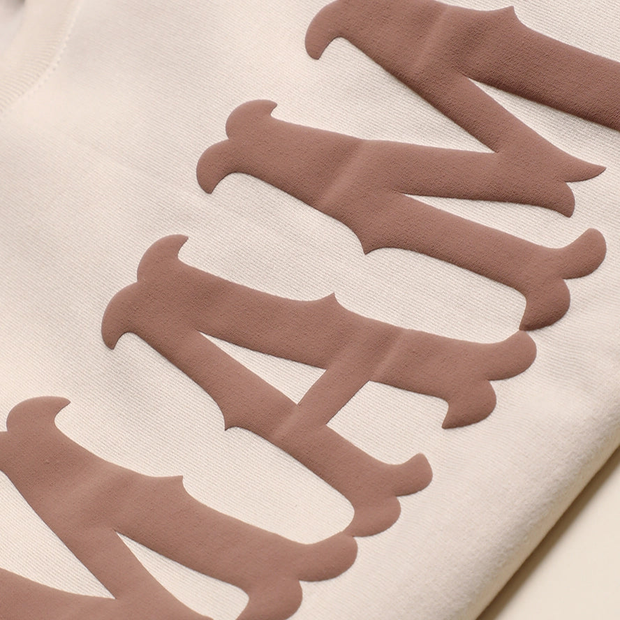 Mama Bold Puff Print Sand Sweatshirt