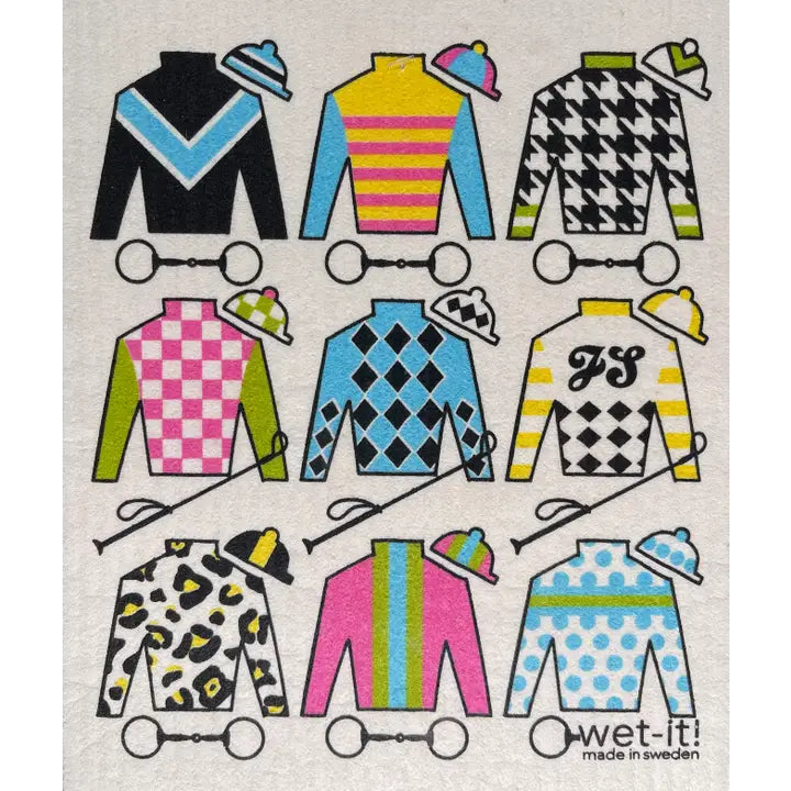 Wet-It Jockey Silks Swedish Cloth