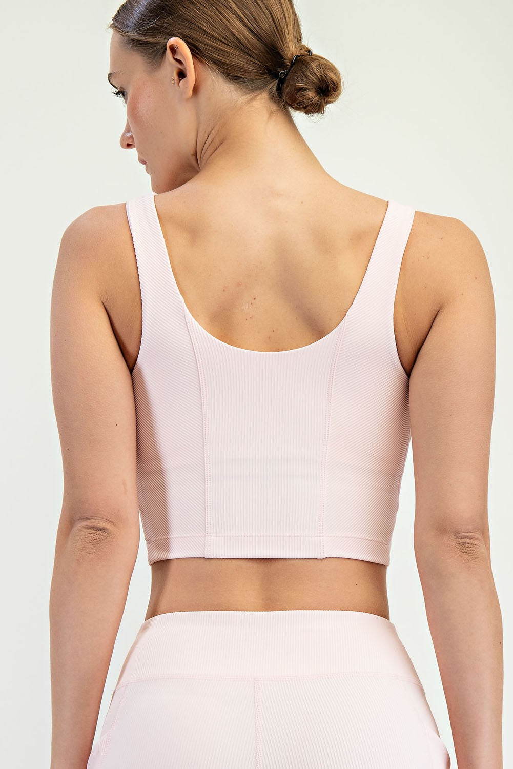 Rae Mode Nylon Rib V Neck Tank