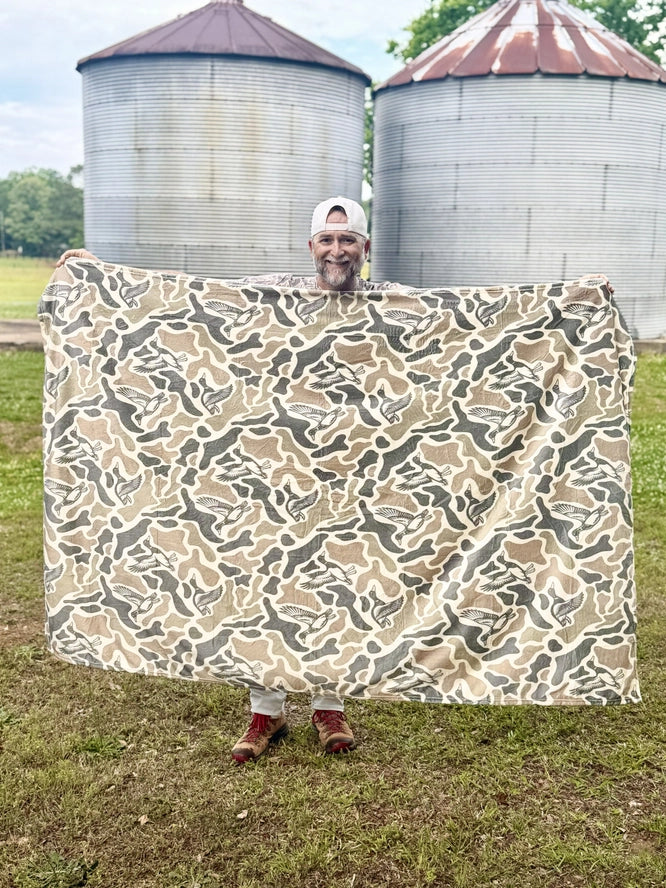 Camo Duck Fleece Blanket