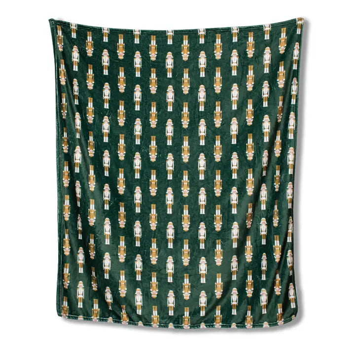 Dark Green/Multi Alpine Nutcracker Throw Blanket
