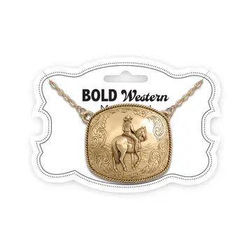 Bold Western Buckle Necklaces