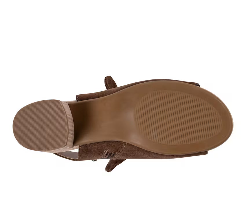 Women's Kimora Heeled Sandals- Chocolate Suede
