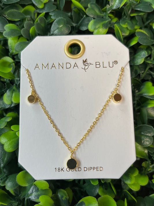 Gold Station Disk Necklace