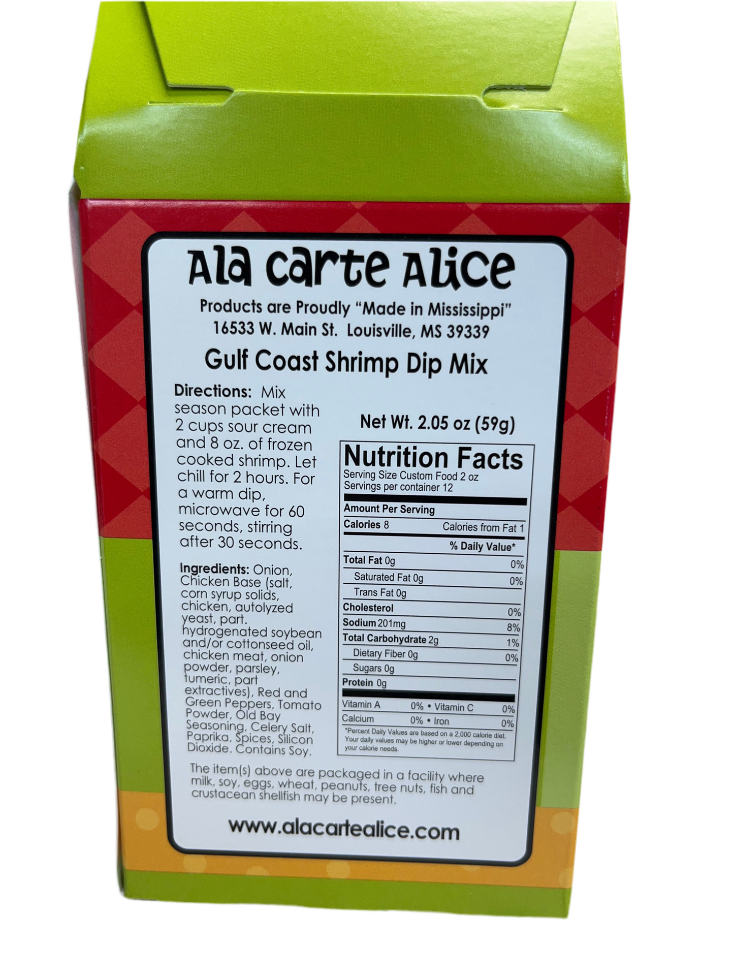 Ala Carte Alice Gulf Coast Shrimp Dip Mix