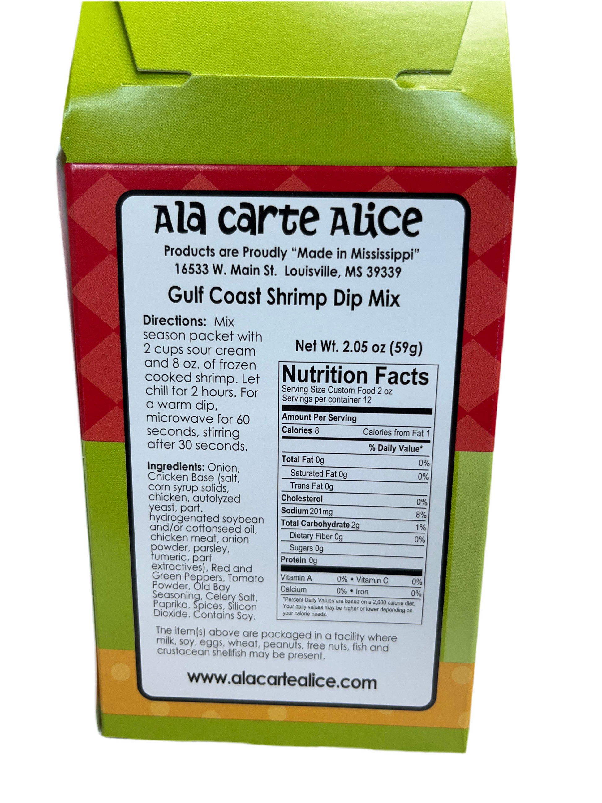 Ala Carte Alice Gulf Coast Shrimp Dip Mix