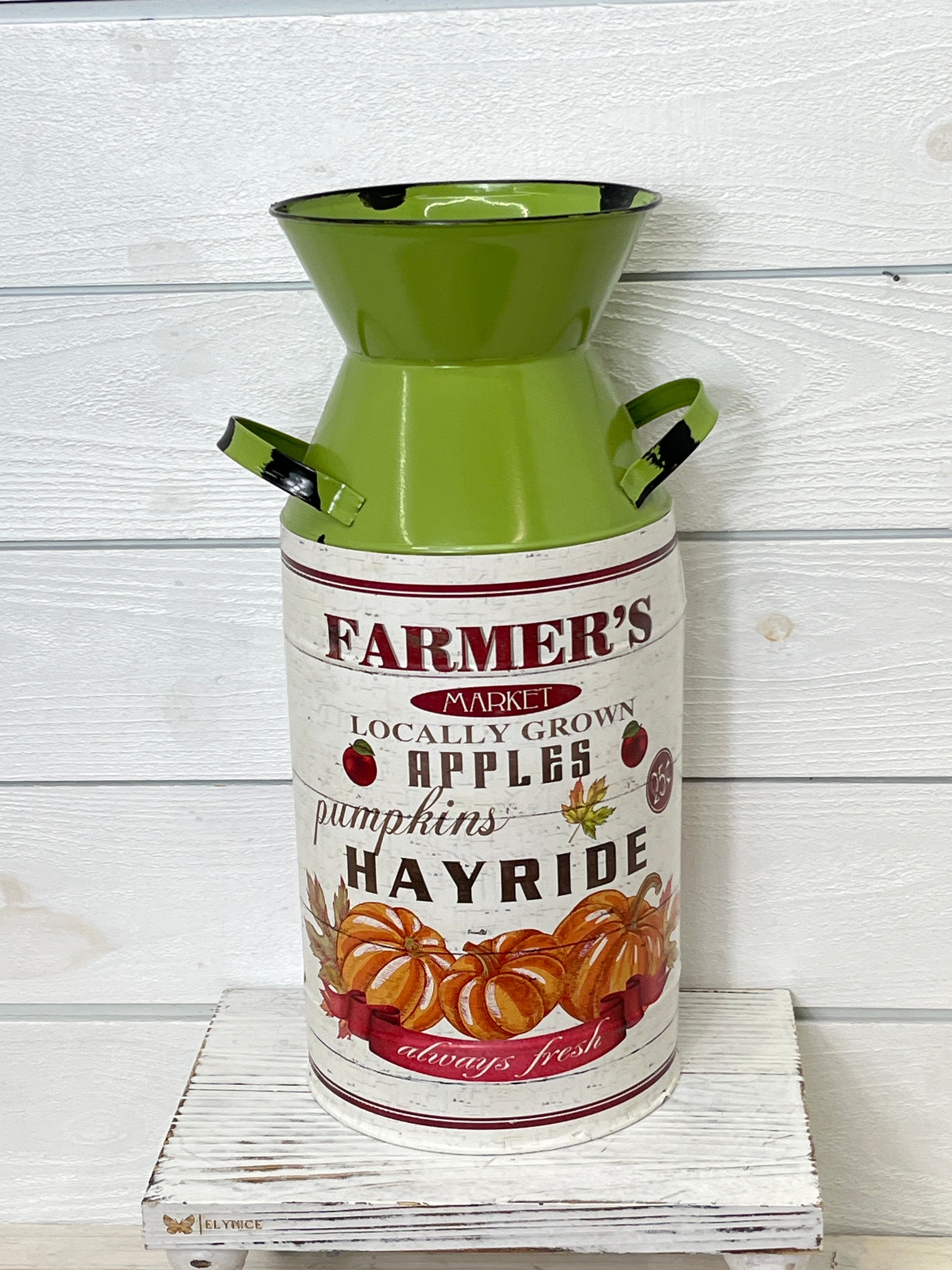 Harvest Metal Milk Can