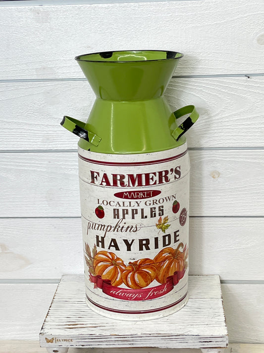 Harvest Metal Milk Can