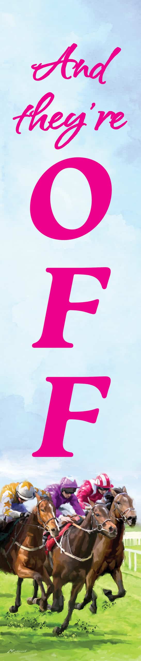 Race Horses Yard Expression Sign