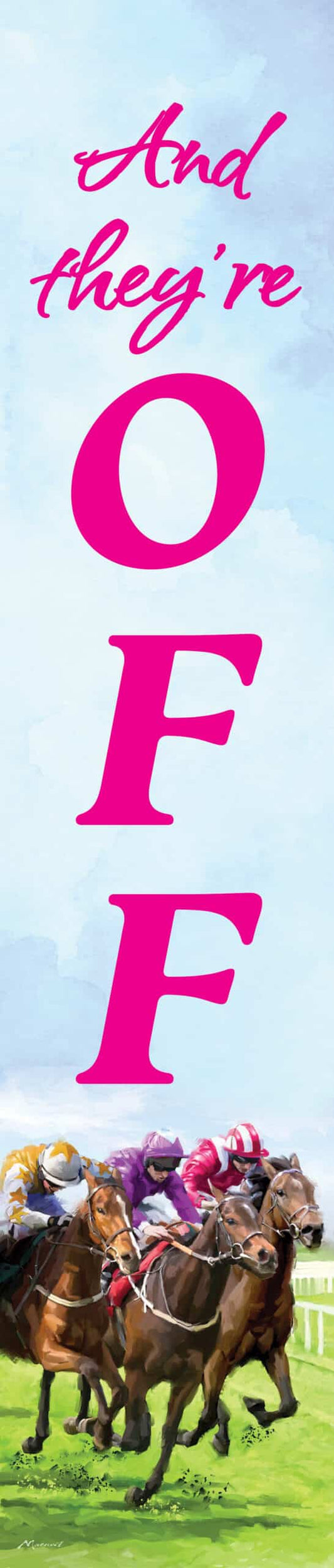 Race Horses Yard Expression Sign