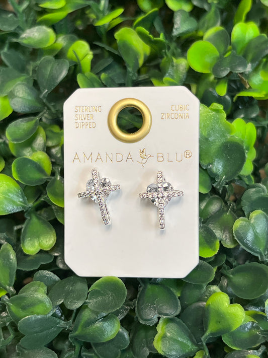 Sterling Silver Cross Earrings