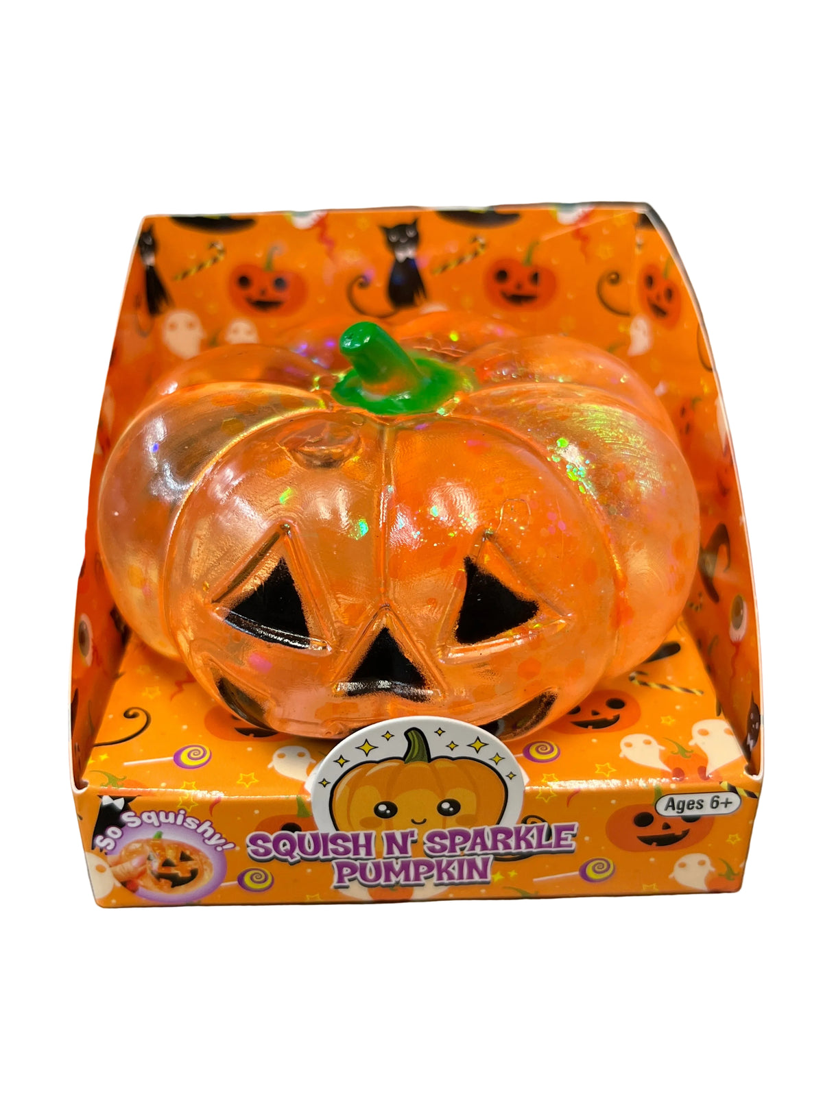 Zorbitz Squish N Sparkle Pumpkin Squishy Toy