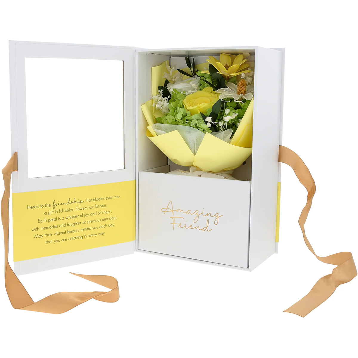 Amazing Friend Yellow Preserved Floral Bouquet