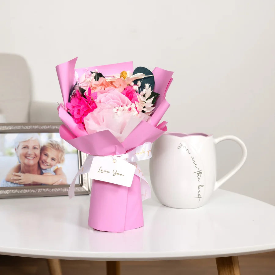 Love You Pink Preserved Floral Bouquet
