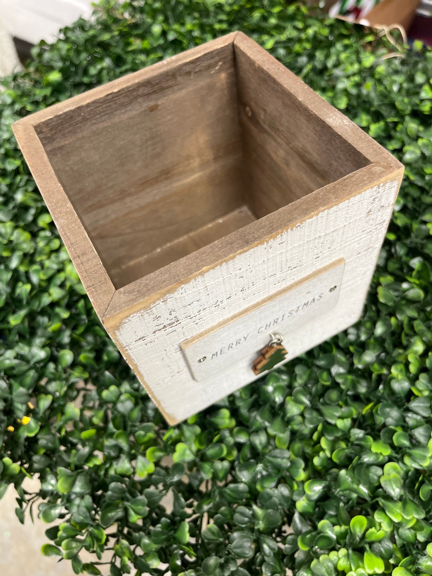 Small Wooden Crate With Dangle