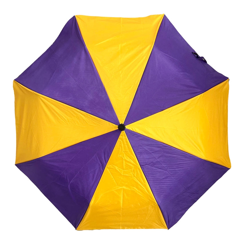 Purple & Gold Topsy Turvy Compact Umbrella