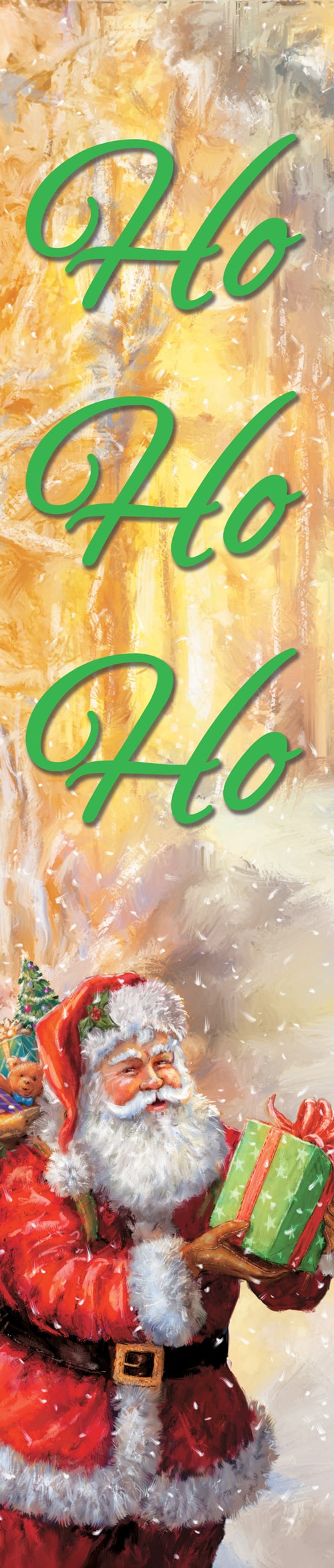 Santa On Gold Yard Expression Sign