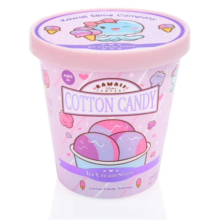 Cotton Candy Scented Ice Cream Pint Kawaii Slime