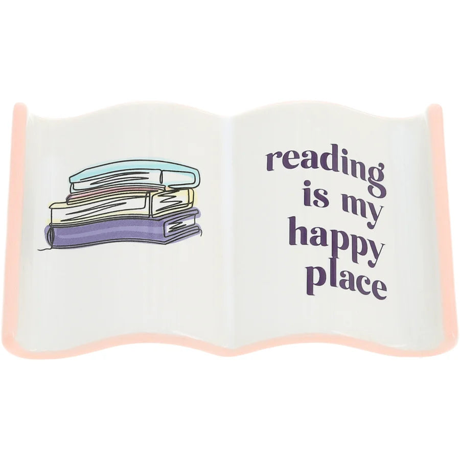 Reading Is My Happy Place  5" Trinket Dish