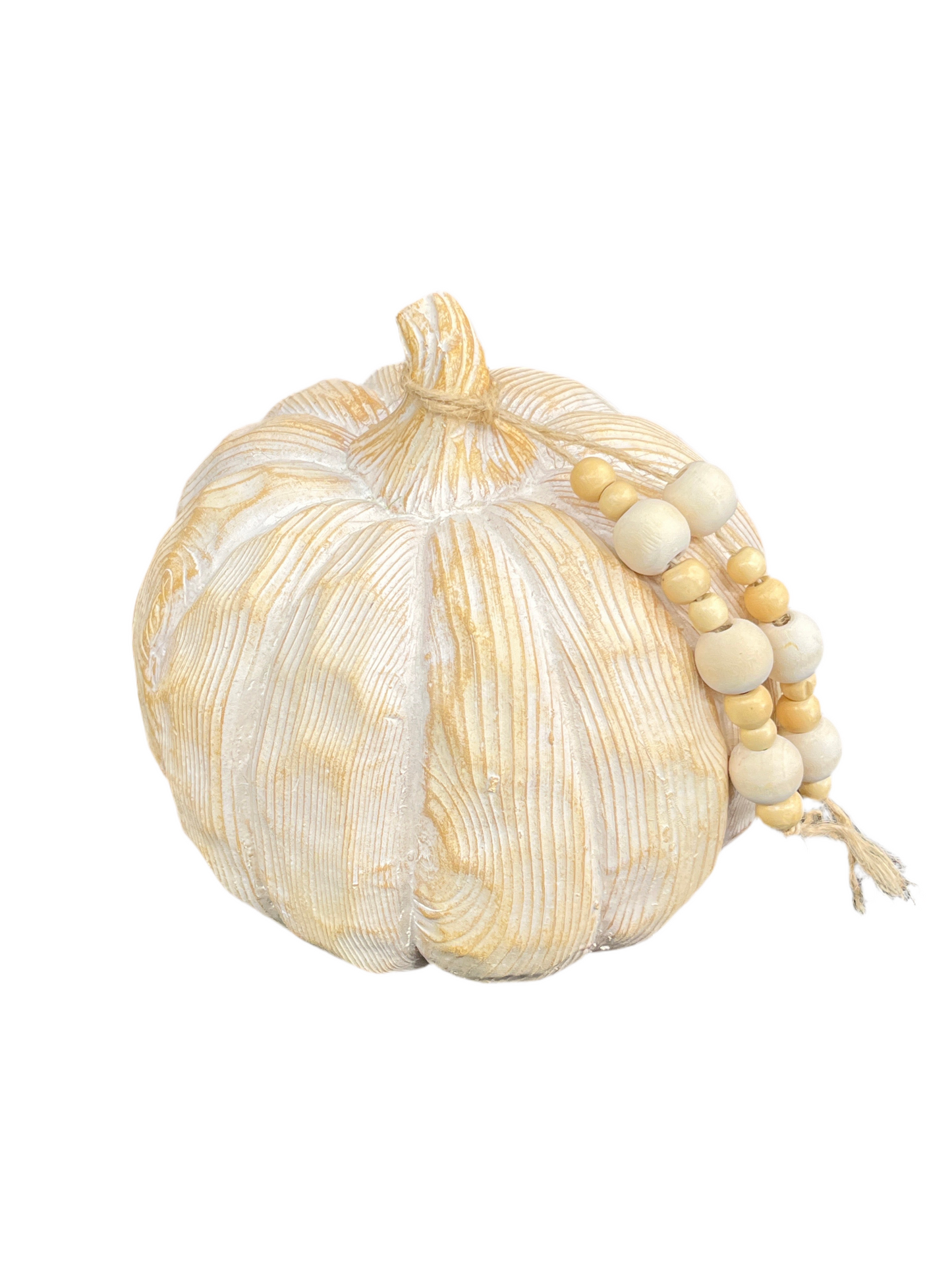 Resin Pumpkin Wooden Bead Accent